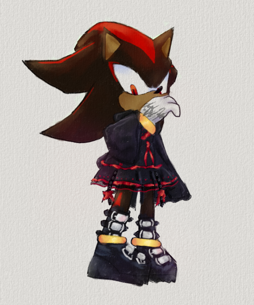 painting of shadow in a dress