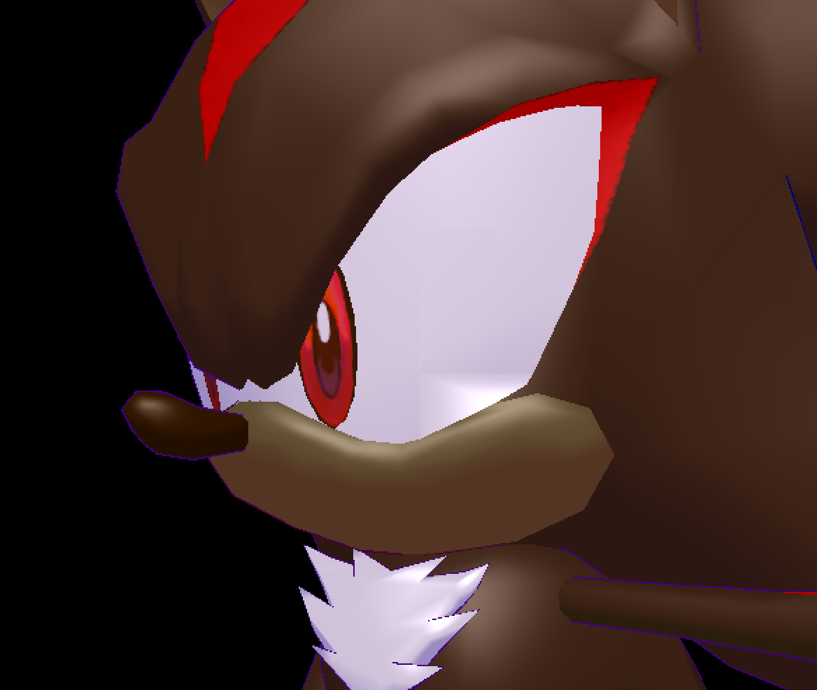 3d model closeup of shadow